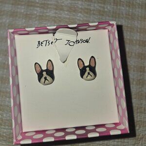 Bestey Johnson French bull dog boston terrier earrings